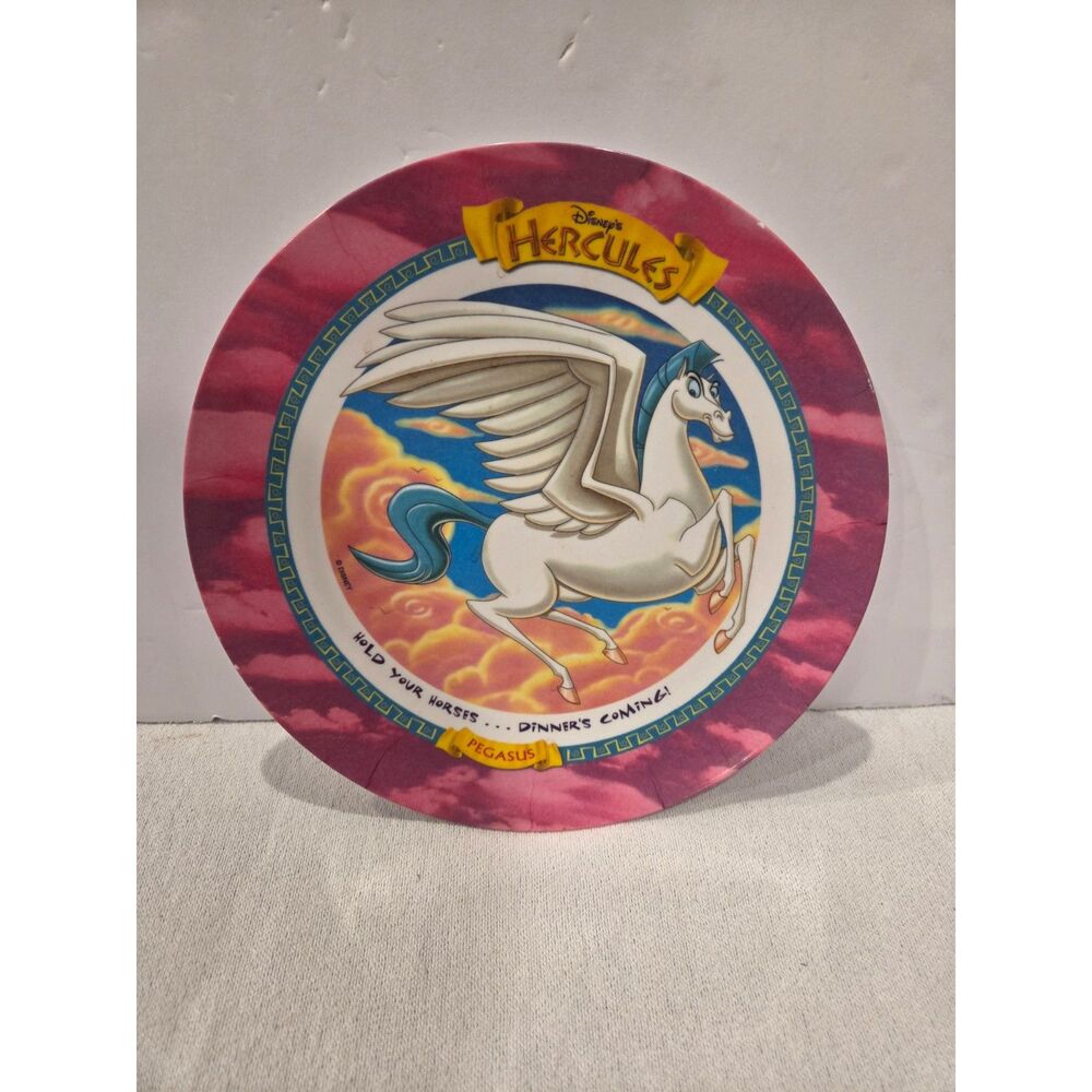 Vintage 1997 McDonald's Disney Hercules Pegasus Melamie Plate 9.5" Collectible